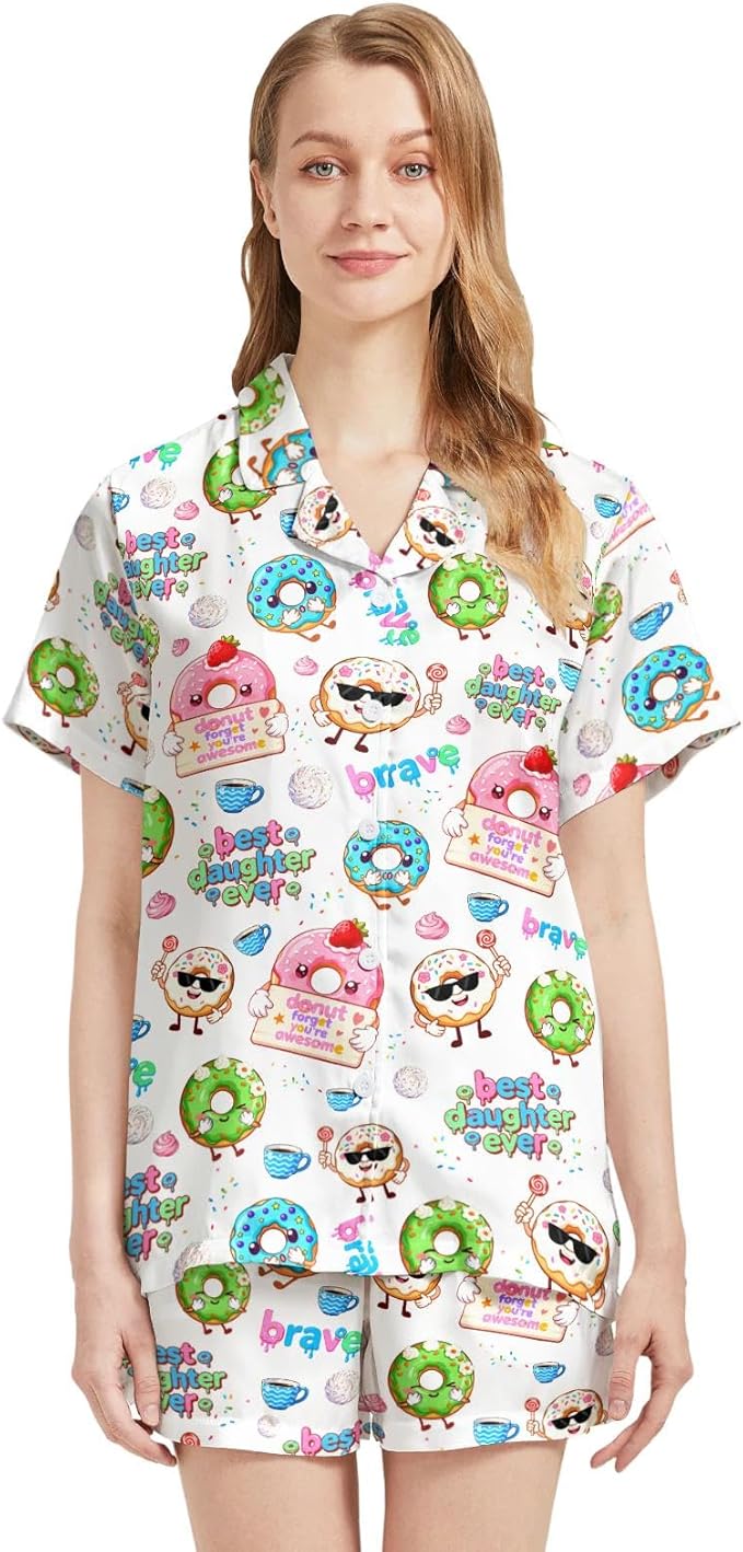 Women's Pajama Set - Short Sleeve - 2 Piece