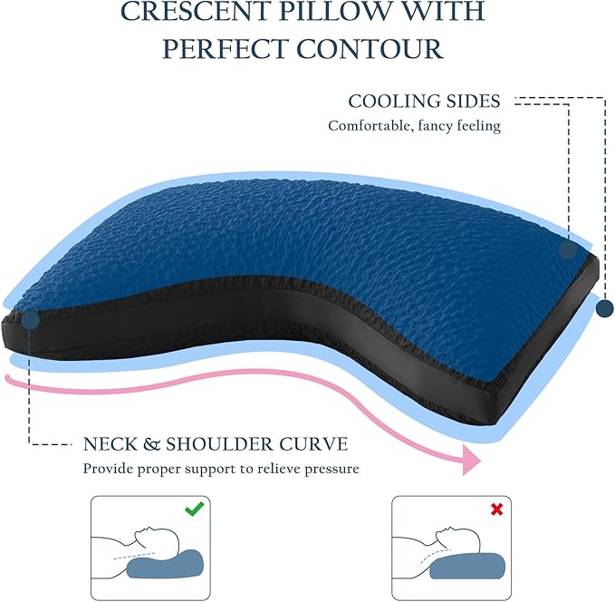 Memory Foam Cooling Bed Pillow - Standard