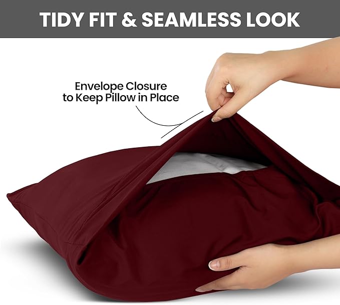Microfiber Pillowcase Set - King - 20 x 40 in - 2 Pack