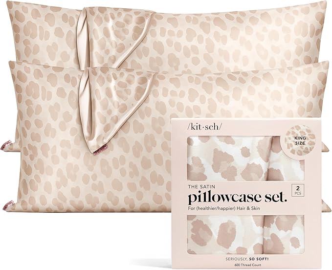 Satin Cooling Pillowcase Set - King - 2 Piece