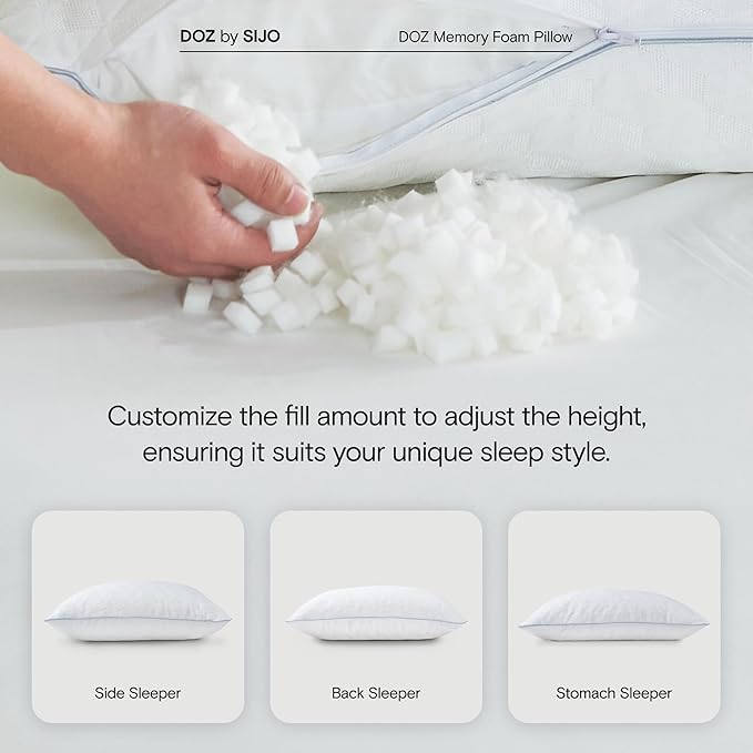 Memory Foam Cooling Bed Pillow - King