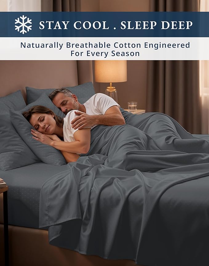 Linen Cooling Bed Sheet Set - Full - 15 in Deep Pocket