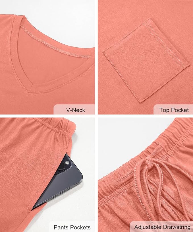 Women's Pajama Set - Short Sleeve - 2 Piece