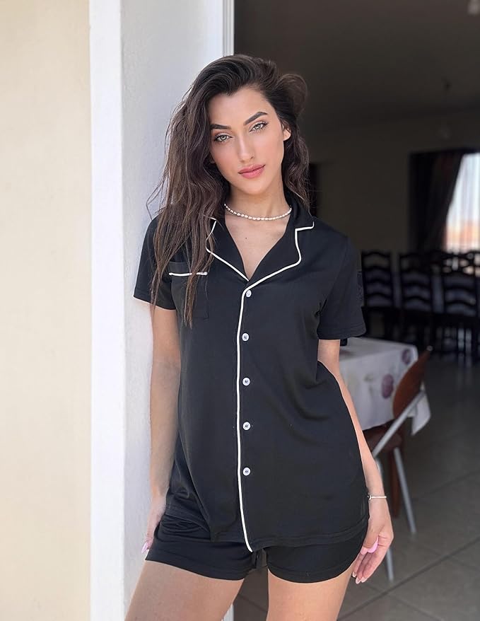 Women's Pajama Set - Short Sleeve - 2 Piece