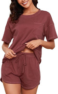 Women's 100% Cotton Shorts Pajama Set - Short Sleeve - 2 Piece