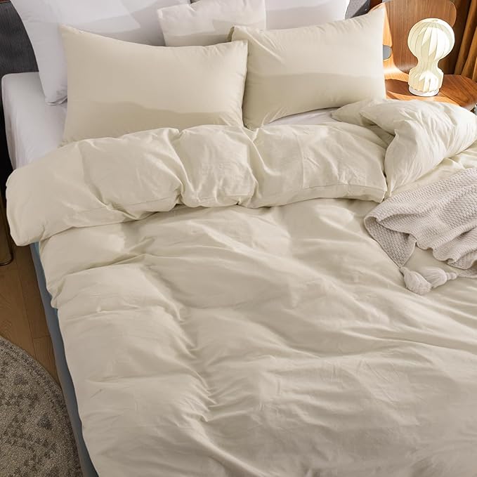 Linen Duvet Cover Set - Queen - 3 Piece