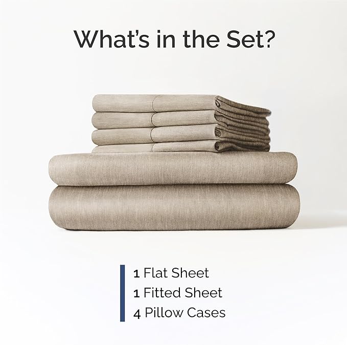 Cooling Bed Sheet Set - King - 16 in Deep Pocket - 6 Piece