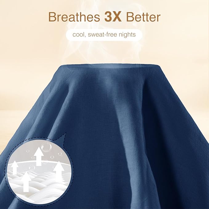 Linen Duvet Cover Set - Queen - 3 Piece