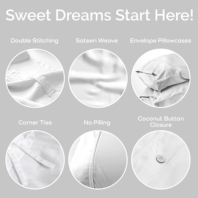 Bamboo Cooling Duvet Cover Set - King - 3 Piece
