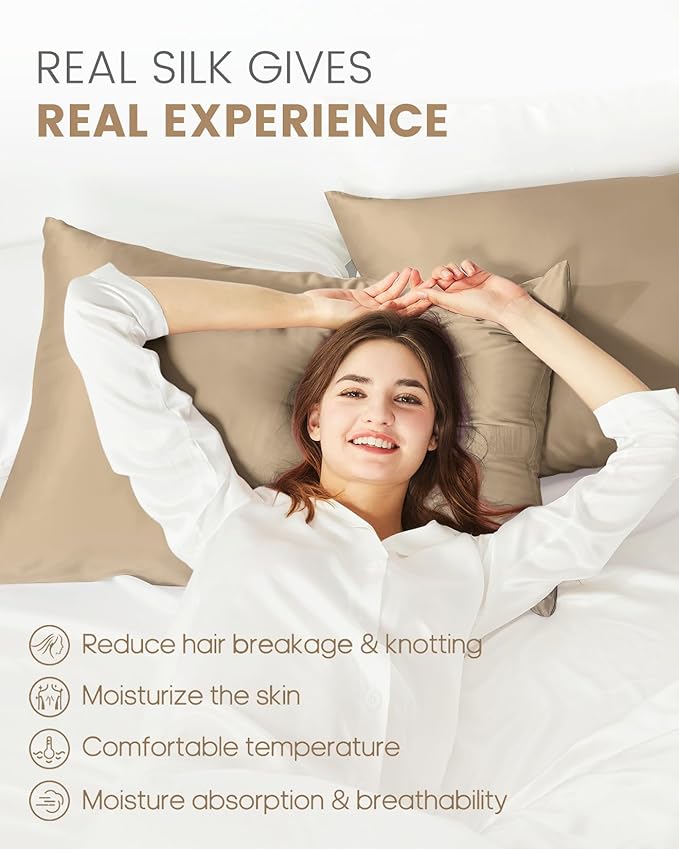 Mulberry Silk Hypoallergenic Pillowcase - Queen