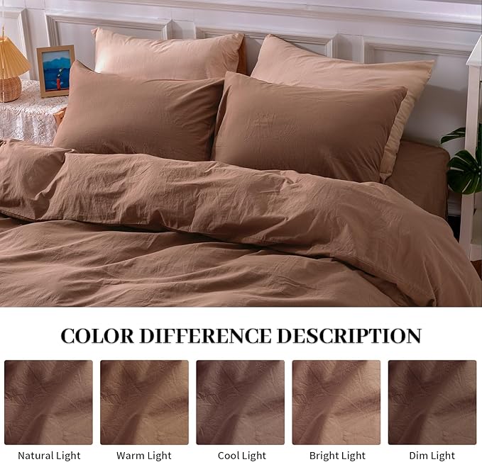 Linen Duvet Cover Set - King - 3 Piece