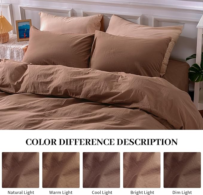 Linen Duvet Cover Set - Full - 3 Piece