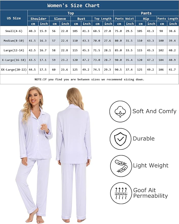 Women's Pants Pajama Set - Long Sleeve - 2 Piece