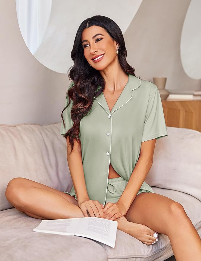 Shorts Pajama Set - Short Sleeve - 2 Piece