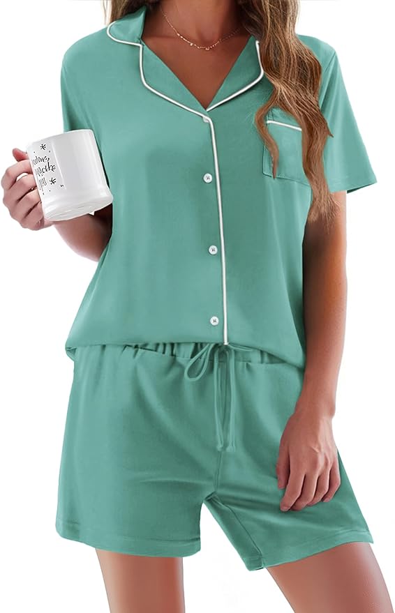 Women's Pajama Set - Short Sleeve - 2 Piece