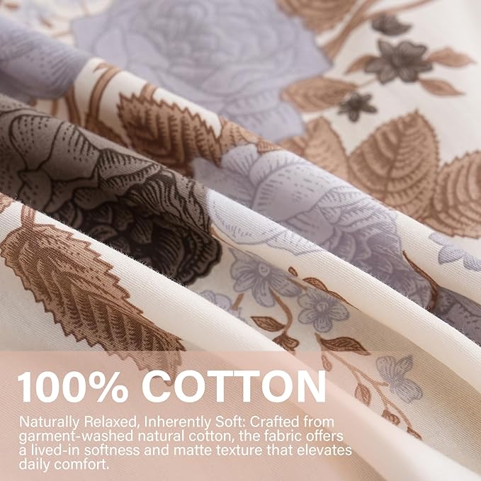 100% Cotton Duvet Cover Set - King - 3 Piece