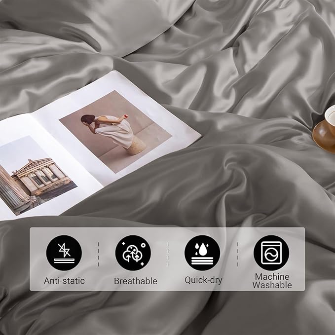 Mulberry Silk Cooling Duvet Cover - Full