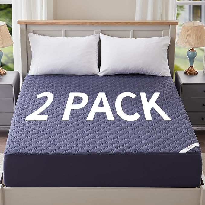 Waterproof Mattress Protector - King - 2 Pack