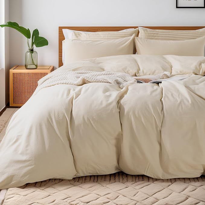 Linen Duvet Cover Set - Queen - 3 Piece