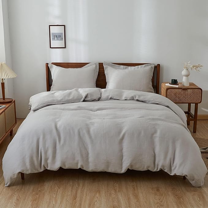 Linen Duvet Cover Set - Twin