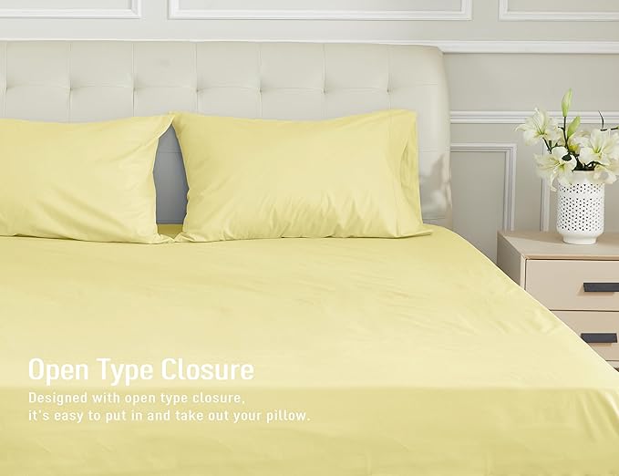 100% Cotton Pillowcase Set - King - 20 x 40 in - 2 Piece