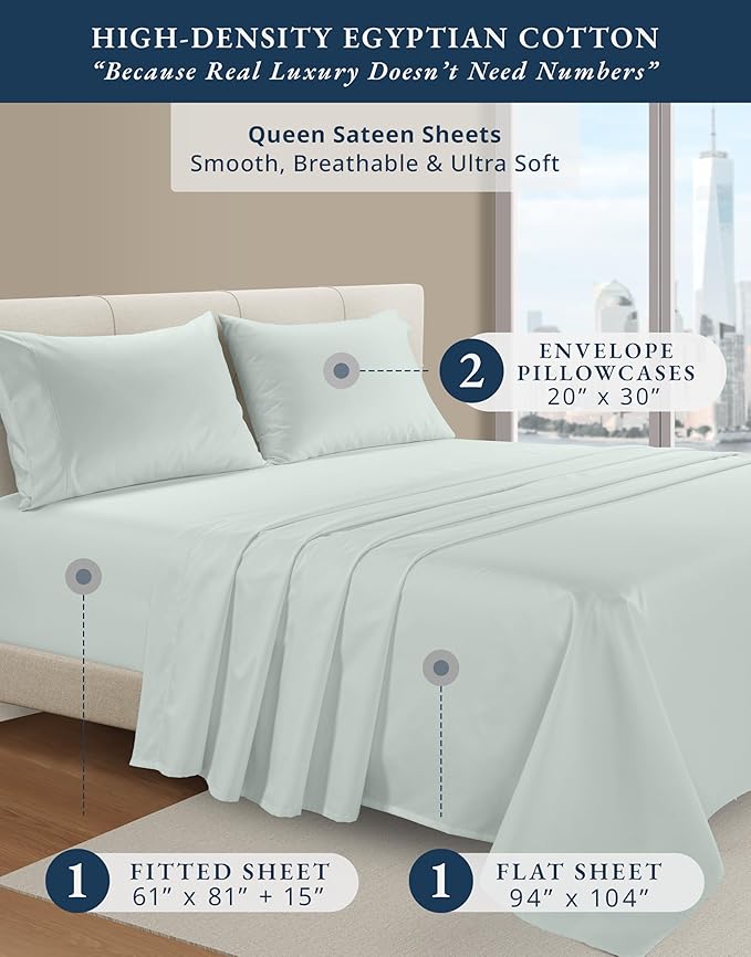 Linen Bed Sheet Set - Queen