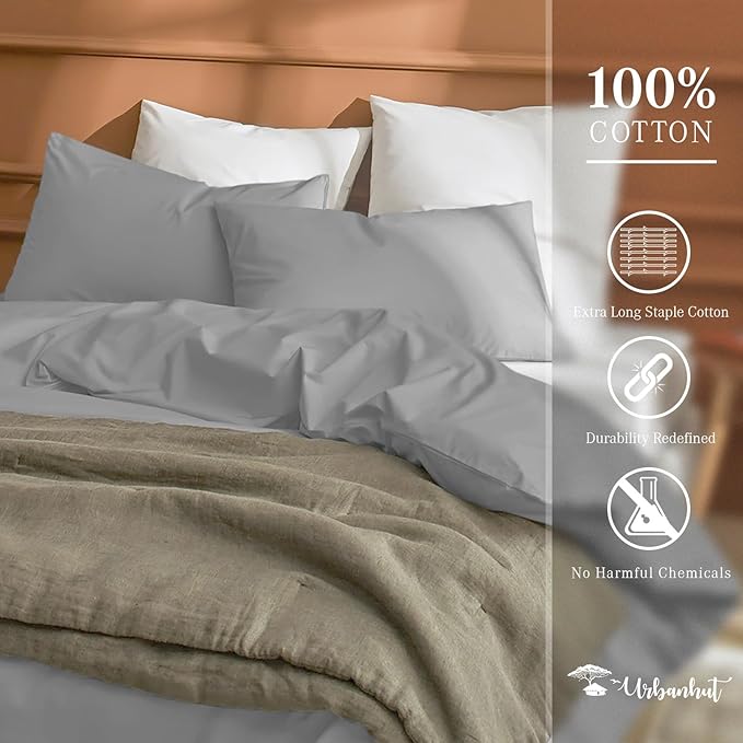 100% Cotton Duvet Cover Set - King - 3 Piece