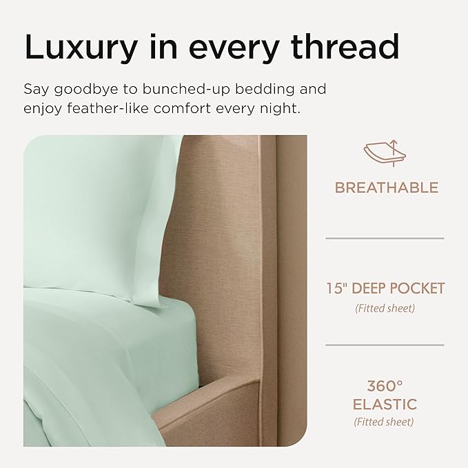 Cooling Bed Sheet Set - Queen - 4 Piece