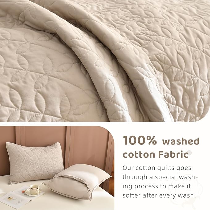 100% Cotton Bedding Set - King - 3 Piece