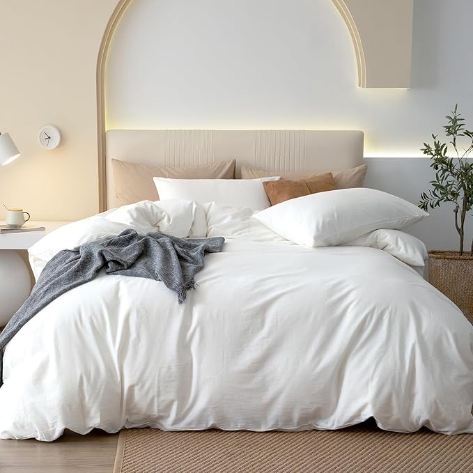 Linen Duvet Cover Set - Full - 80 x 90 in - 3 Piece