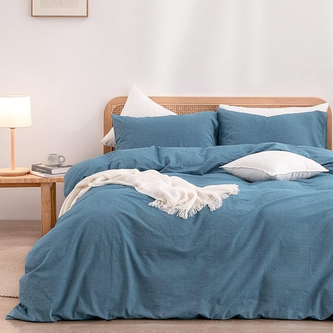 Linen Duvet Cover Set - Full - 3 Piece