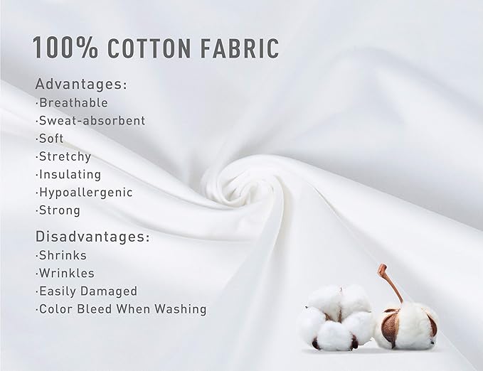 100% Cotton Pillowcase Set - King - 20 x 40 in - 2 Piece