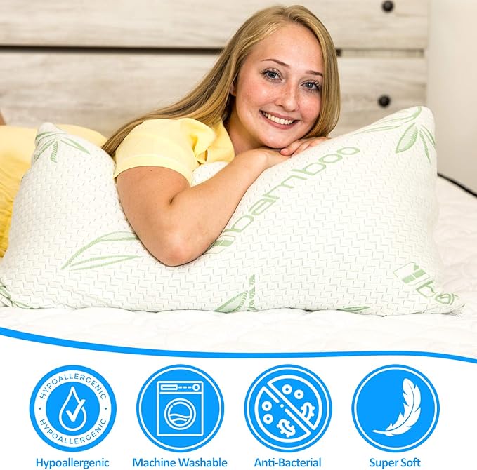 Bamboo Cooling Bed Pillow - King - 2 Pack