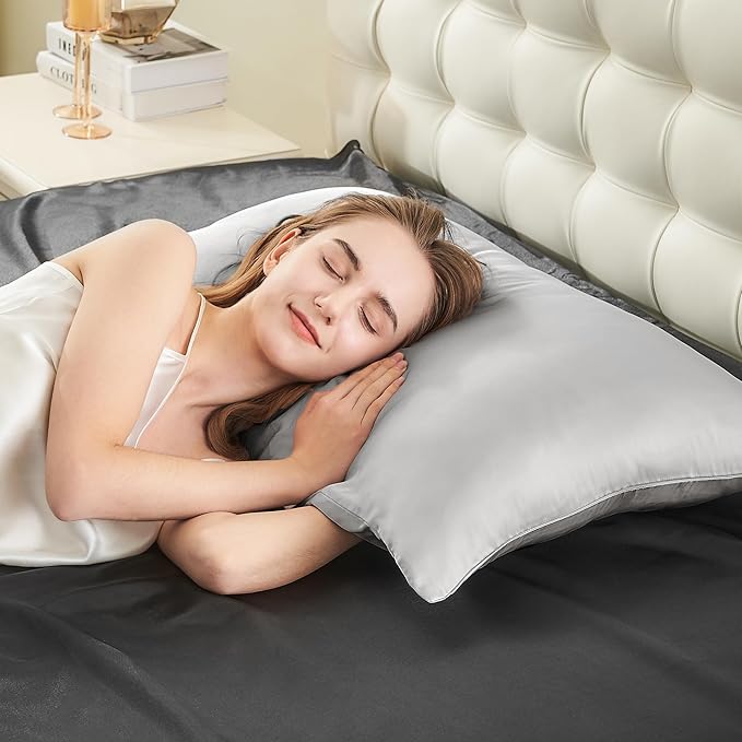 Mulberry Silk Cooling Pillowcase Set - Standard - 20 x 26 in - 2 Pack