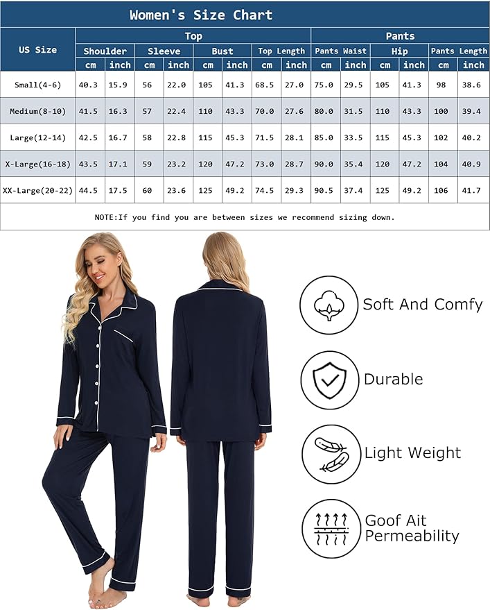 Women's Pants Pajama Set - Long Sleeve - 2 Piece