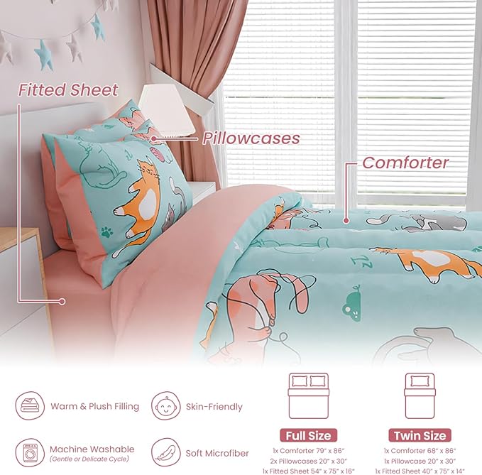 Microfiber Comforter Set - Twin - 3 Piece