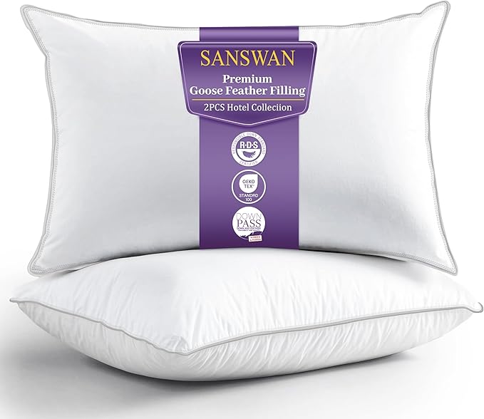 100% Cotton Hypoallergenic Bed Pillow - King - 2 Piece
