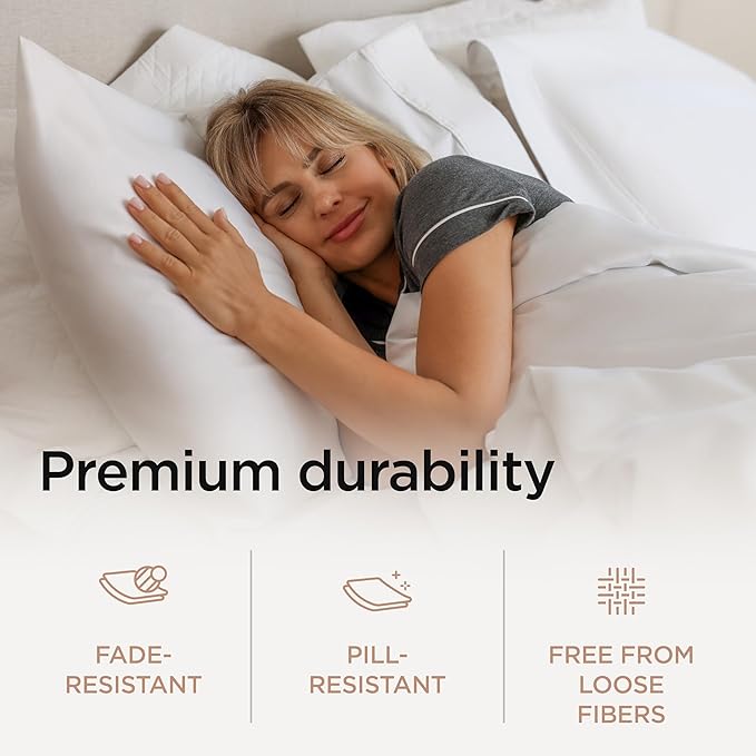 100% Cotton Bed Sheet Set - Queen - 4 Piece