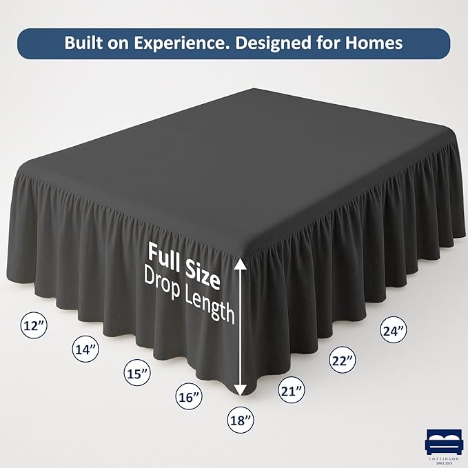 Microfiber Bed Skirt - Full - 22 in Drop