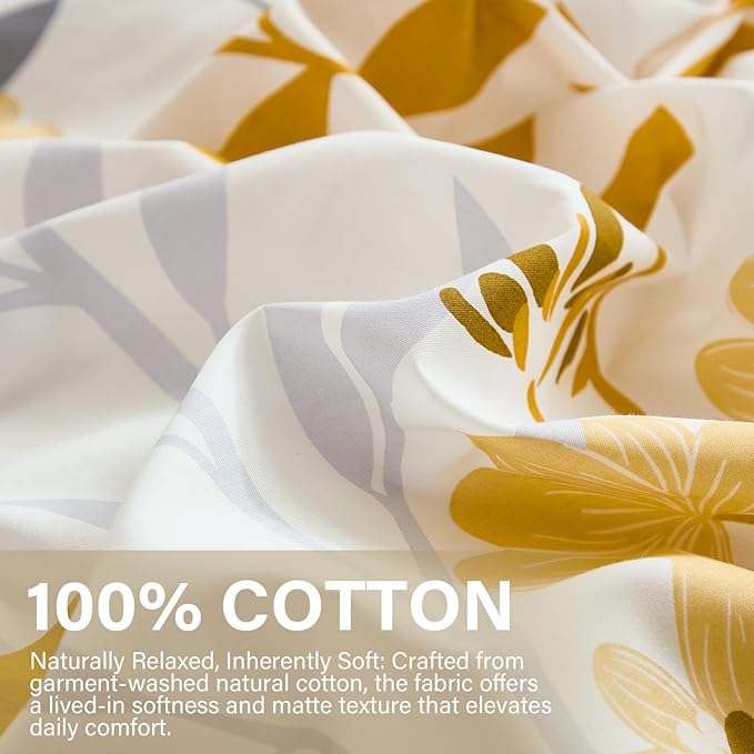 100% Cotton Duvet Cover Set - King - 3 Piece