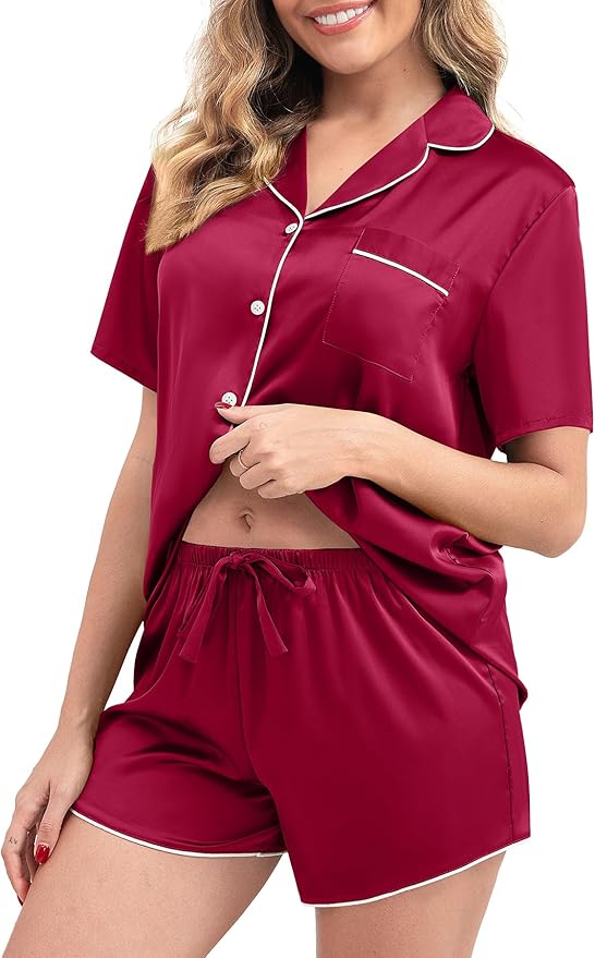 Women's Shorts Pajama Set - Short Sleeve - 2 Piece