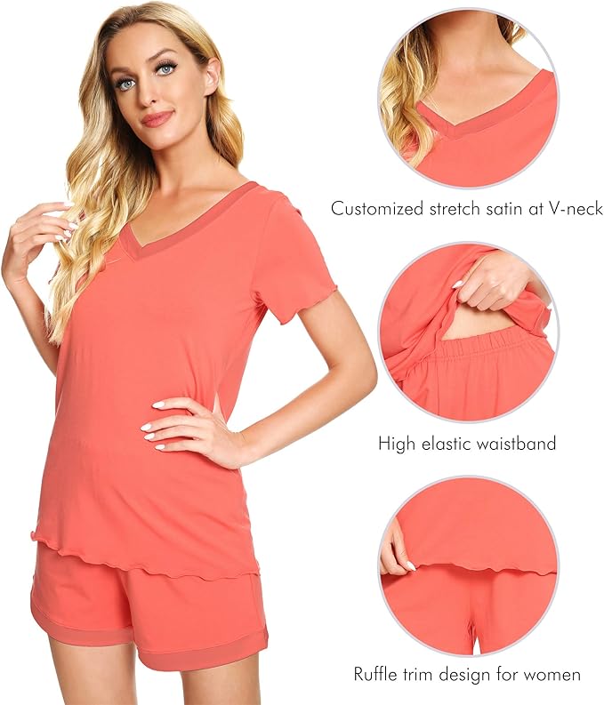 Women's Bamboo Cooling Pajama Set - Short Sleeve - 2 Piece