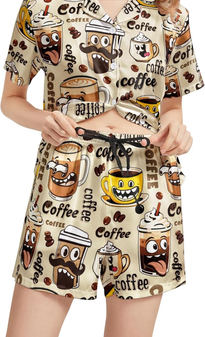 Women's Pajama Set - Short Sleeve - 2 Piece