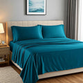 Linen Cooling Bed Sheet Set - Queen - 17 in Deep Pocket - 4 Piece