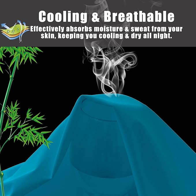 Bamboo Cooling Pillowcase Set - Queen - 20 x 30 in - 2 Pack - 2 Piece