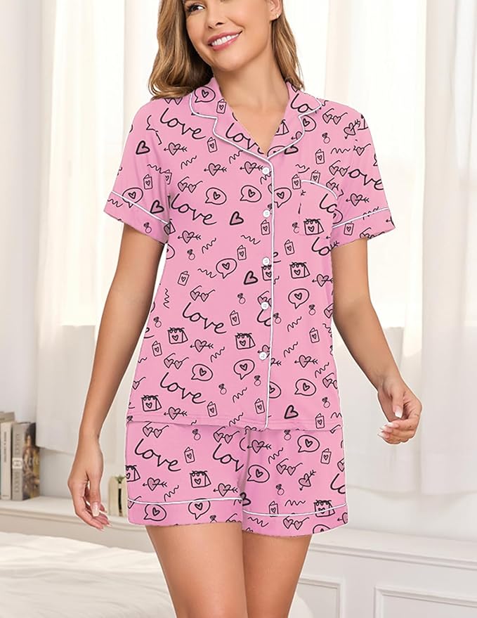 Pajama Set - Short Sleeve - 2 Piece