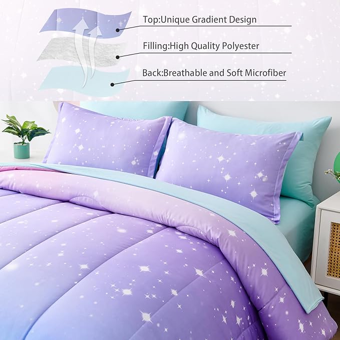 Microfiber Comforter Set - Queen - 7 Piece