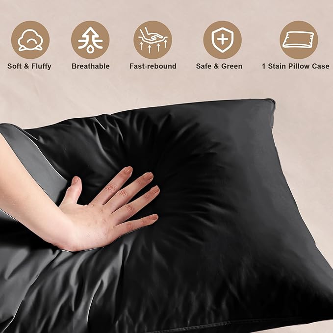 Satin Cooling Bed Pillow - Queen