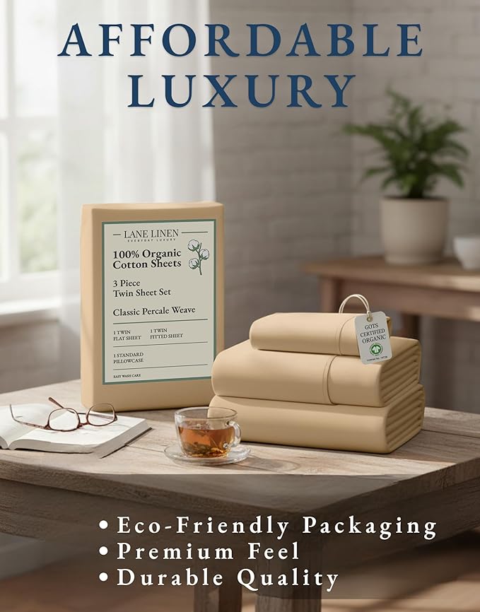 Linen Bed Sheet Set - Twin - 3 Piece