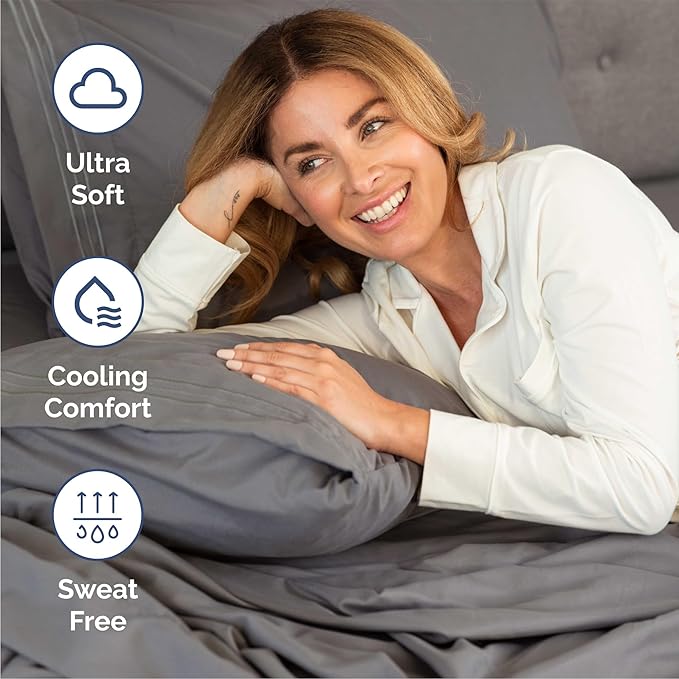 Cooling Bed Sheet Set - Queen - 4 Piece